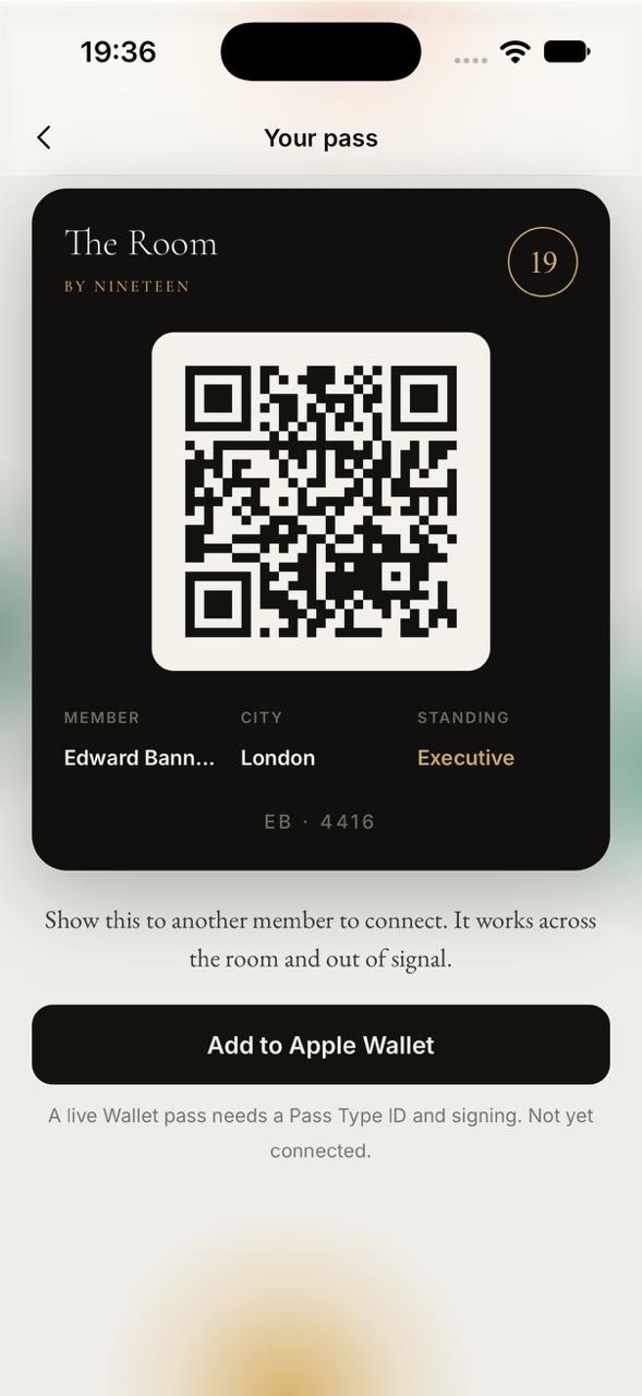 The 19th Society digital member pass